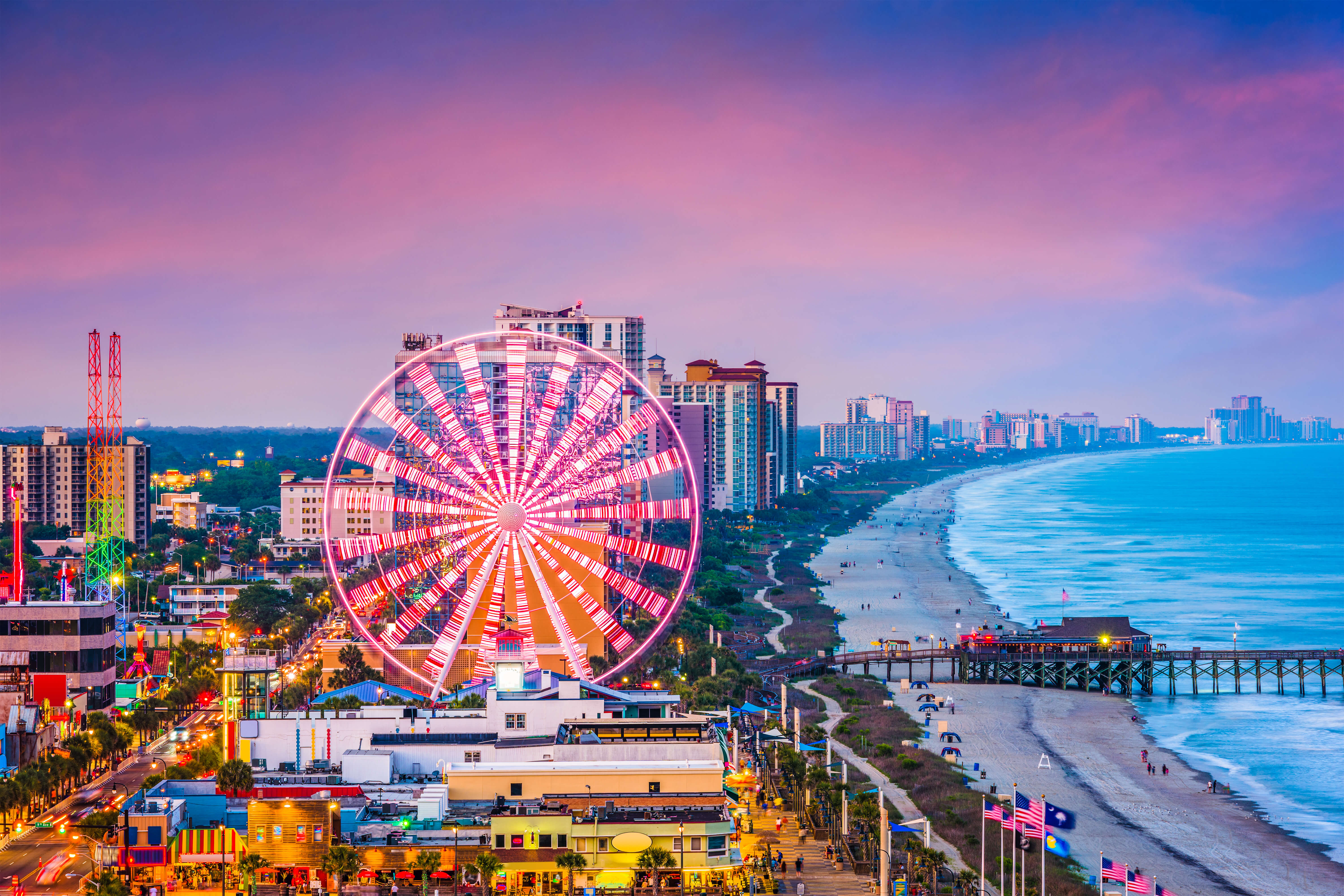 One of the best beaches near Charlotte, NC is Myrtle Beach
