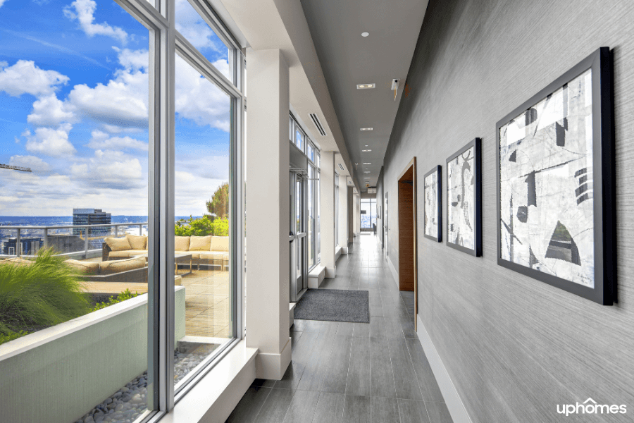 Condominium complex hallway for those who are considering buying a condo this is a shared common space