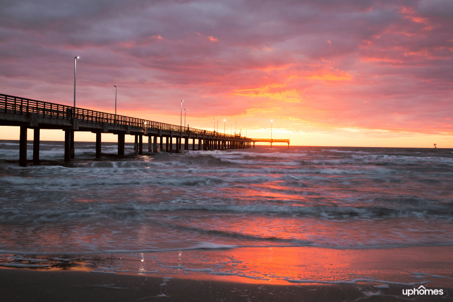 Sunset at the beach in Corpus Christi, TX