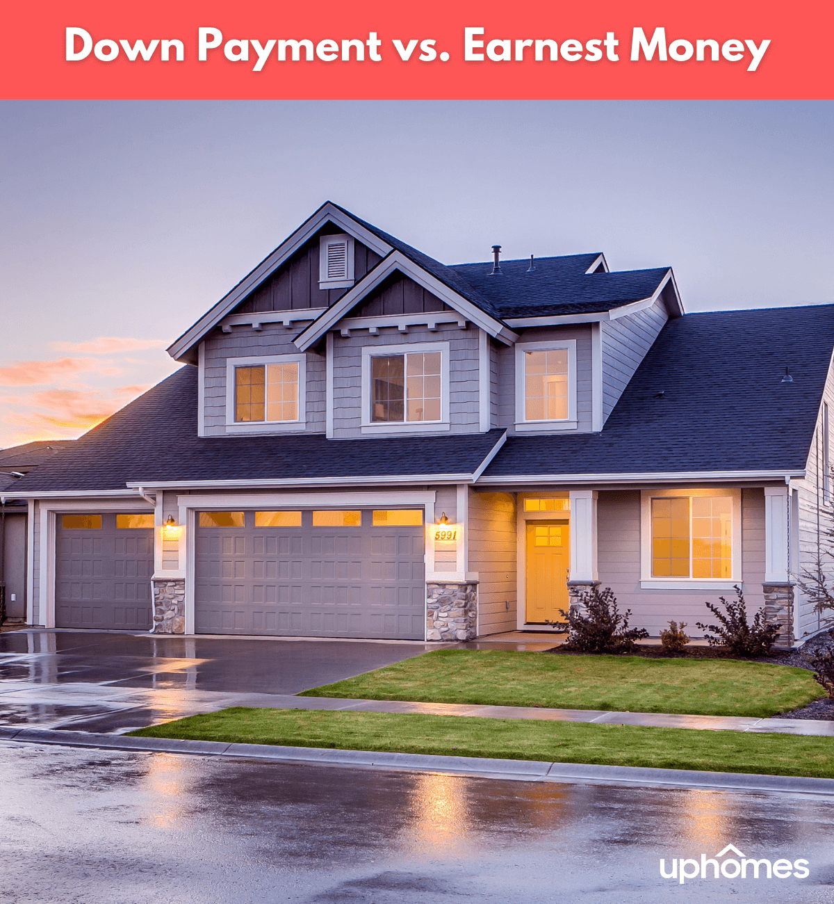 Down payment money vs earnest money - how do they differ?