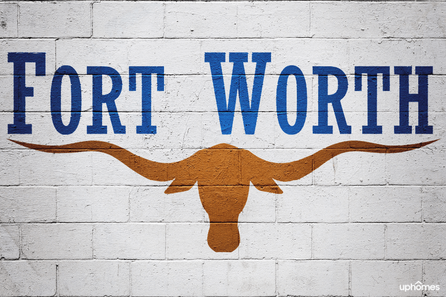 A Fort Worth sign painted on the wall 