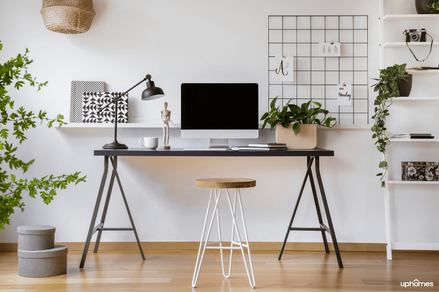 House plants for your home office add to the energy and productivity of the room
