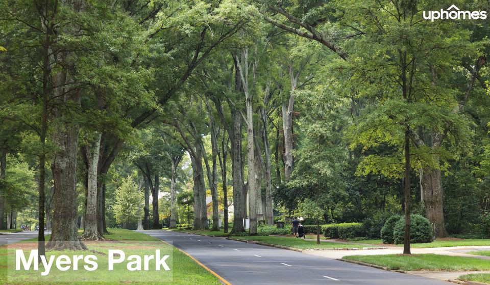 Myers Park a desirable neighborhood in Charlotte, North Carolina
