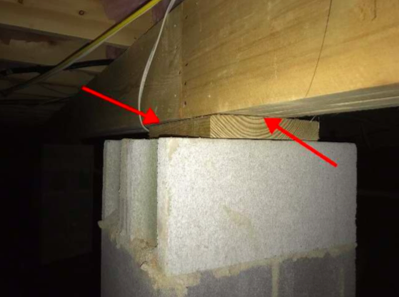 Joist Not Flush with Foundation Causing Foundation cracking problems