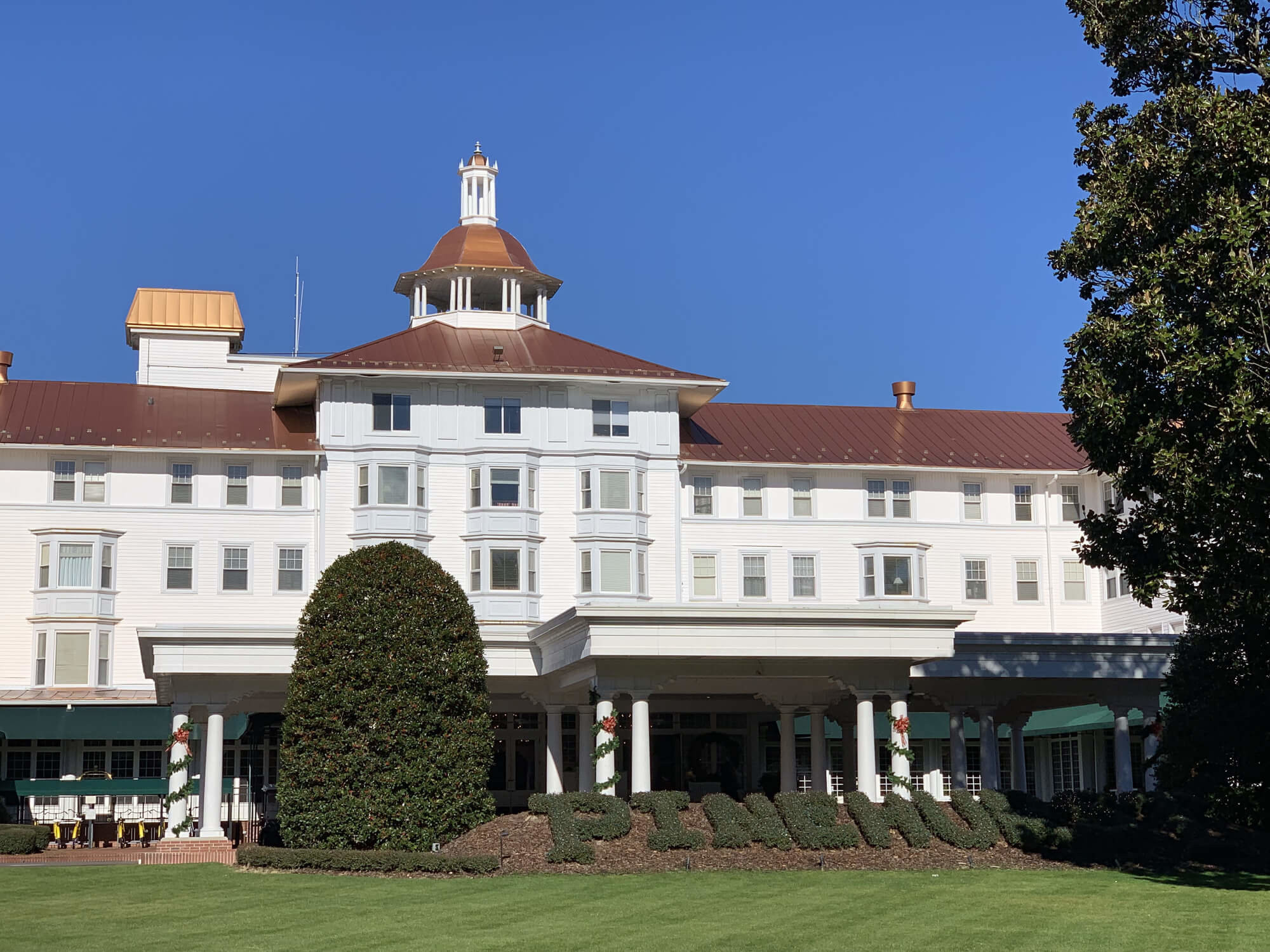 The Pinehurst Resort located in Pinehurst North Carolina is a famous golf resort and clubhouse