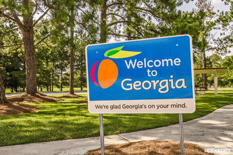 Welcome to Georgia photo in a nice park with beautiful trees - Welcome to Georgia - We're glad Georgia's on your mind