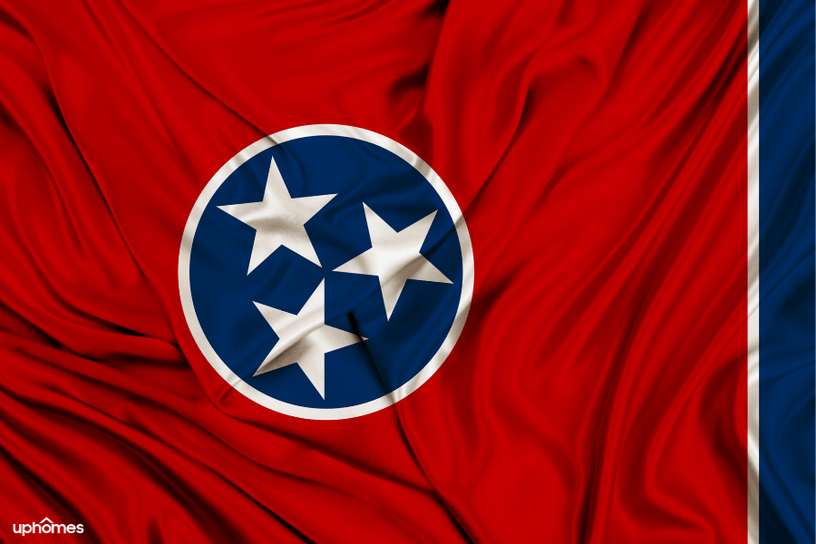 The Tennessee State Flag Close Up