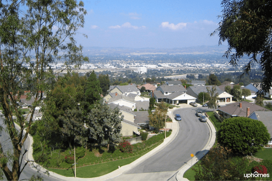 View of Anaheim, CA from the hills