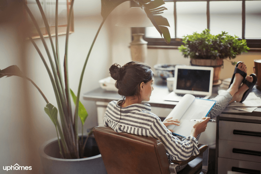 Plants Everywhere While Working From Home - Breathes Life into the work form home environment with plants