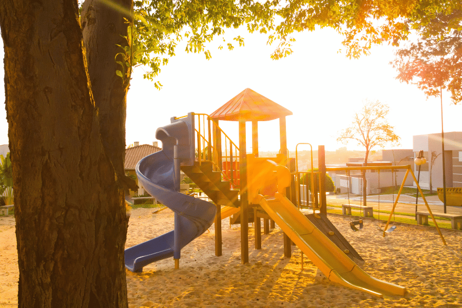 Playground during the sunset
