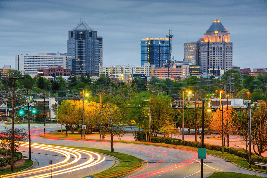 Skyline of downtown Greensboro