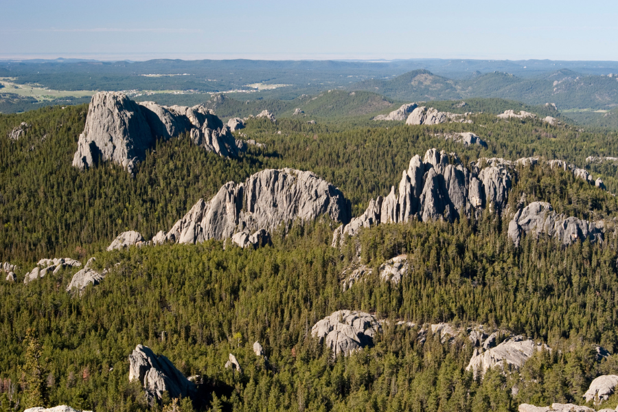 Black Hills in Rapid City, SD with trees 