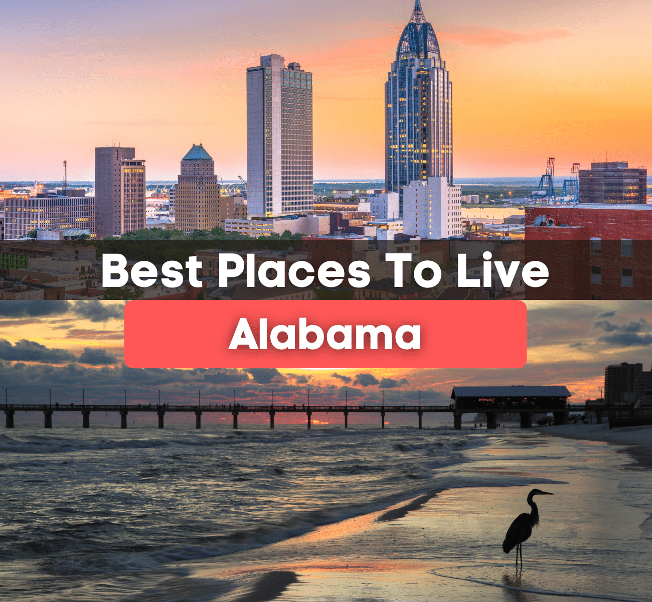 Orange Beach and Mobile Alabama skyline