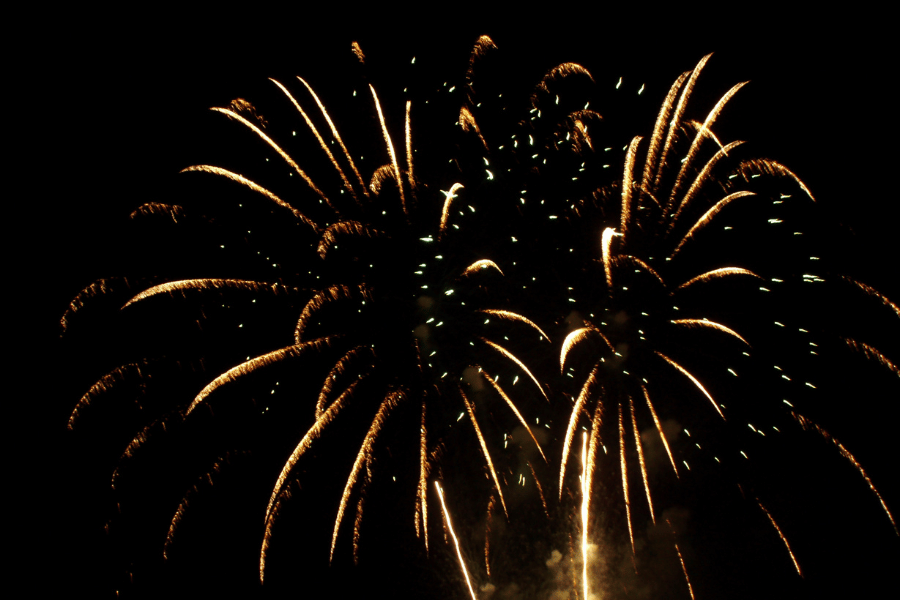 fireworks display at night 
