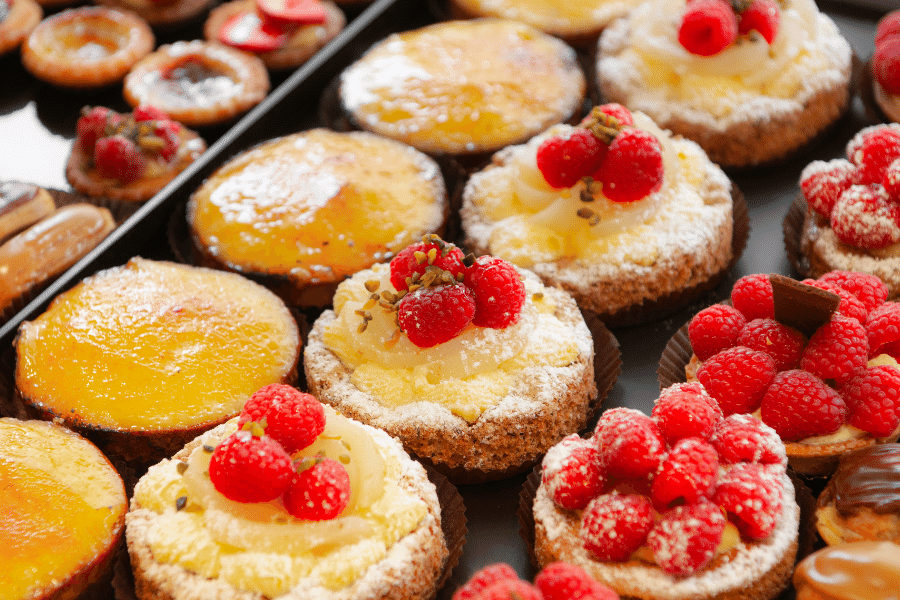 pastries with fruit 