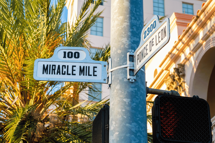 miracle mile downtown coral gables florida
