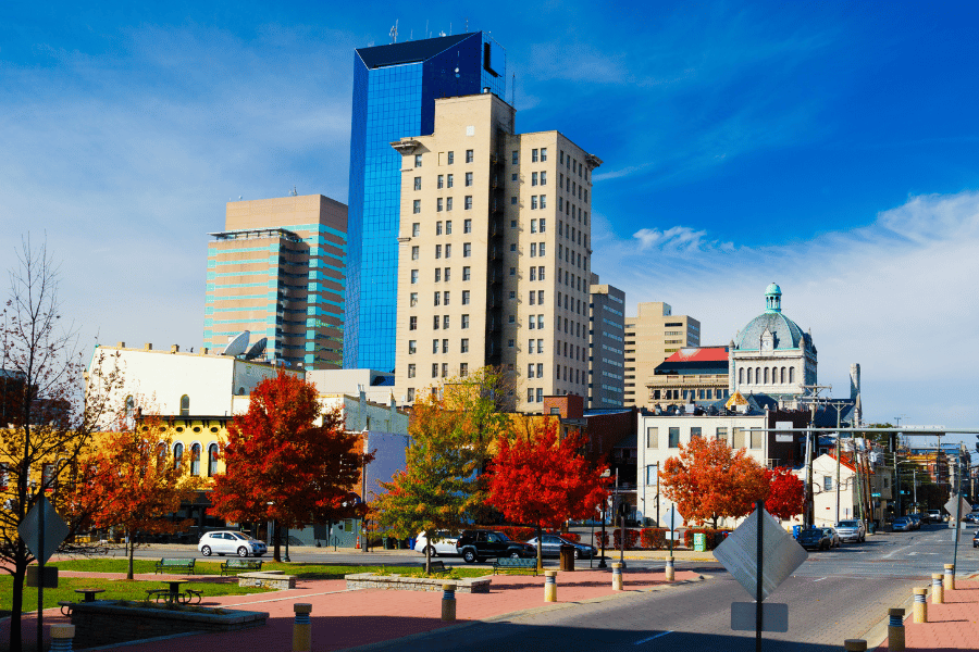 Downtown Lexington KY during the fall