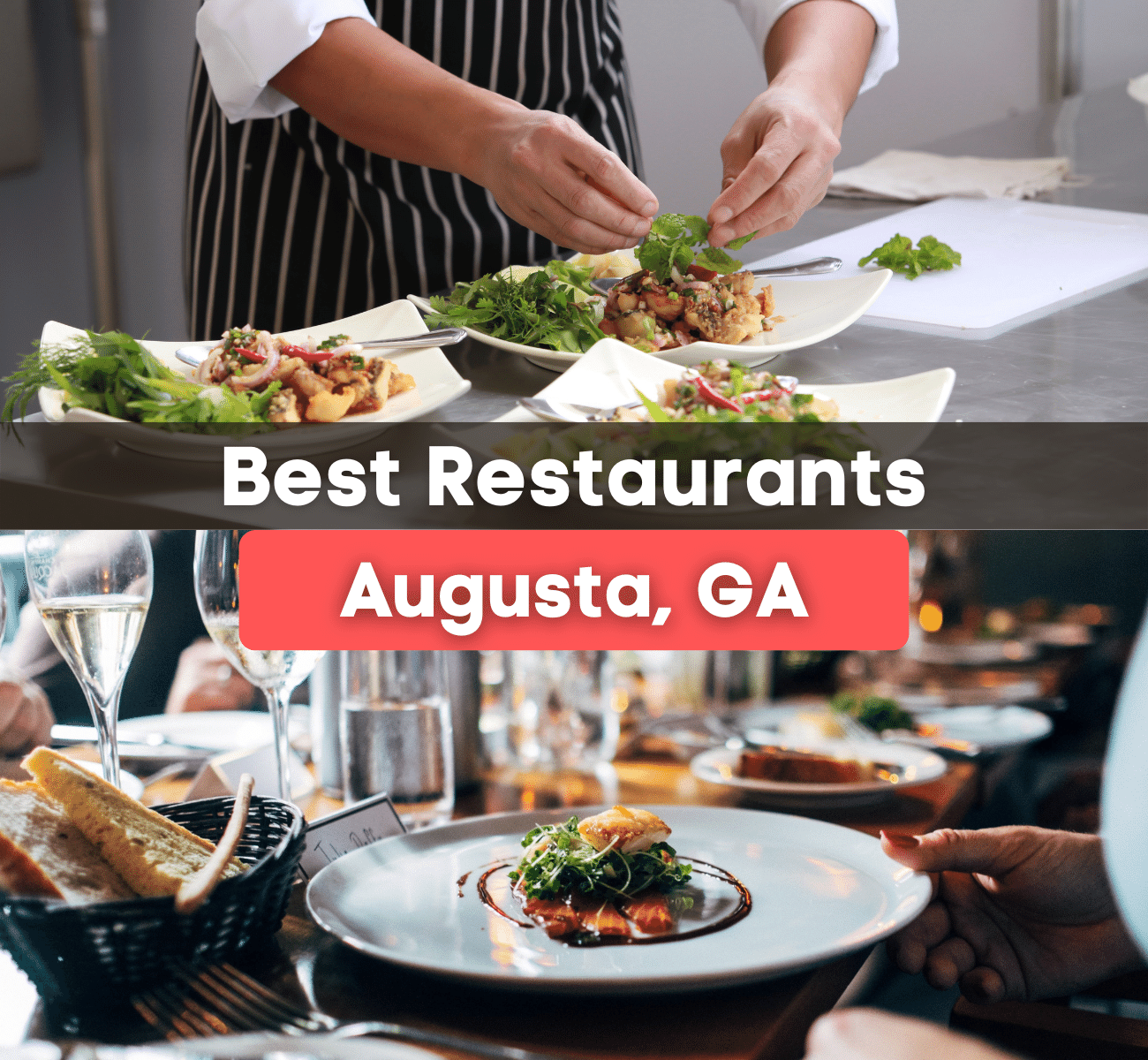 chef making dishes and eating at a restaurant - Best Restaurants in Augusta, GA