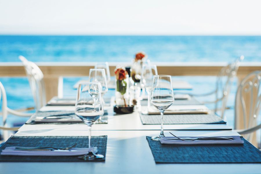 ocean front restaurant wine water fine dining