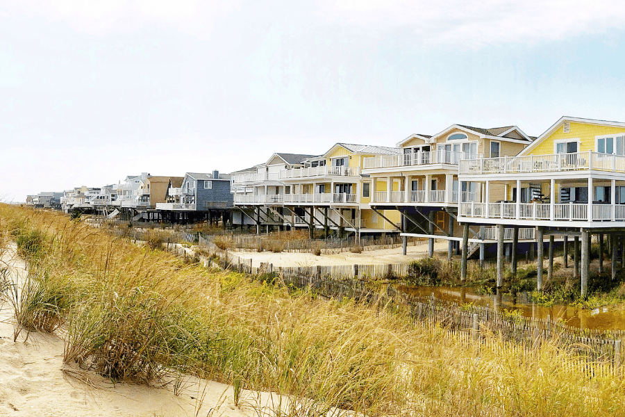Homes beachfront view