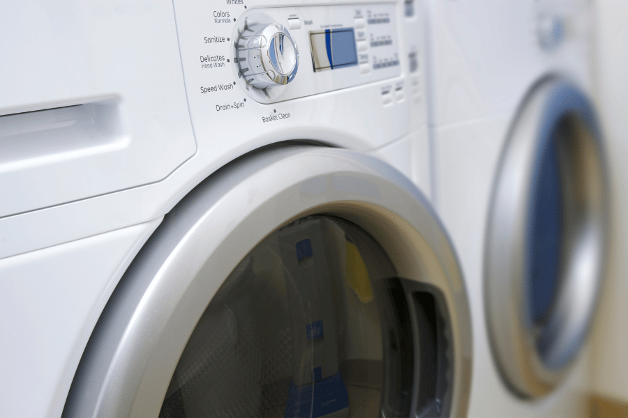 white washer and dryer 