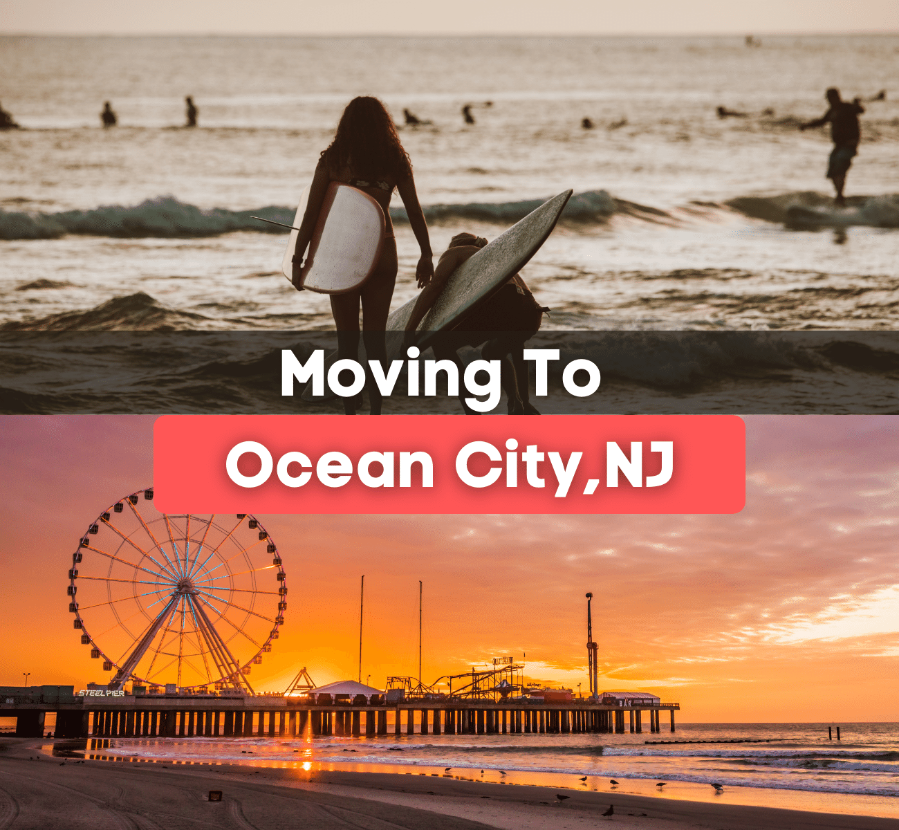 Moving to Ocean City, NJ - surfing, ocean, and pier