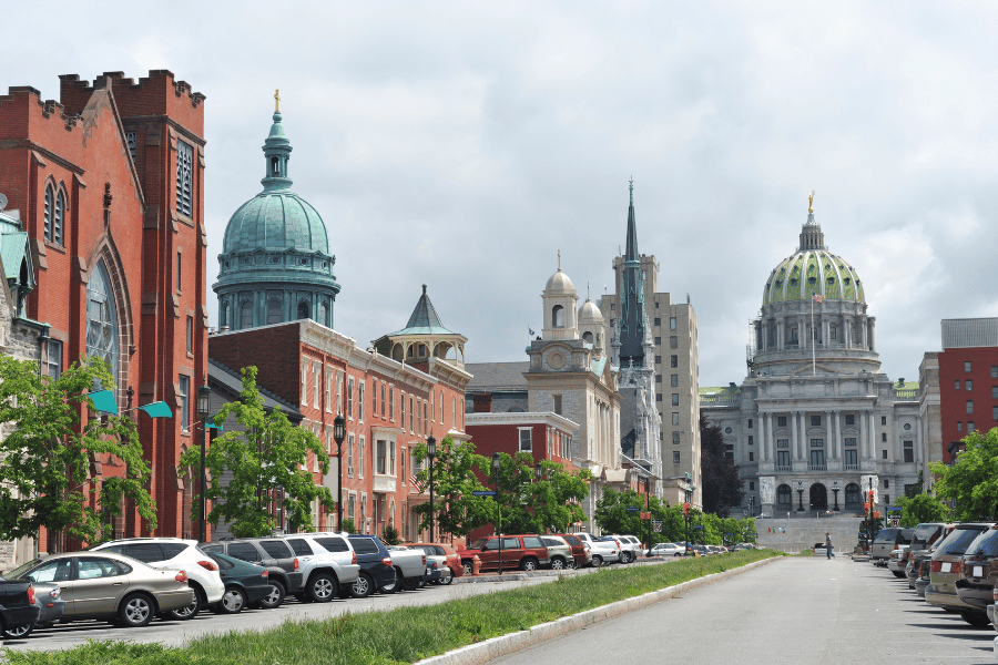 Photo of downtown Harrisburg,PA