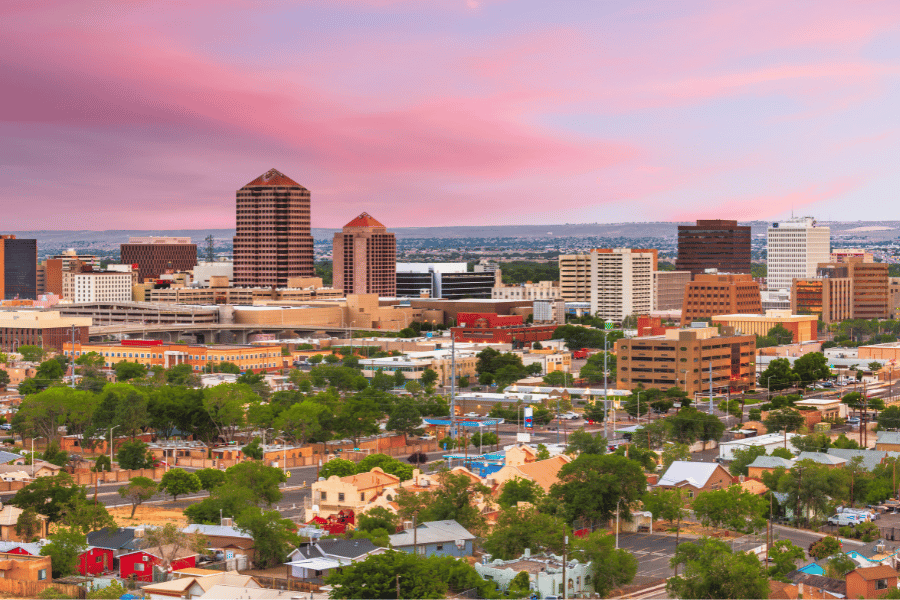 Enjoy beautiful landscapes and a low cost of living in Albuquerque