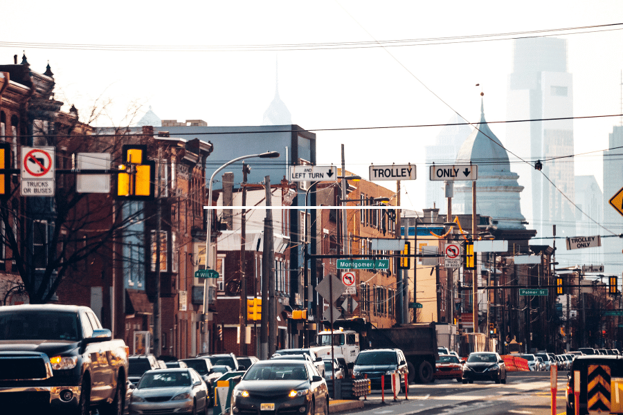 Photo of the neighborhood of Fish Town Philadelphia from the street view