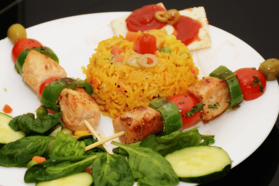 cuban cuisine kabobs chicken lamb rice