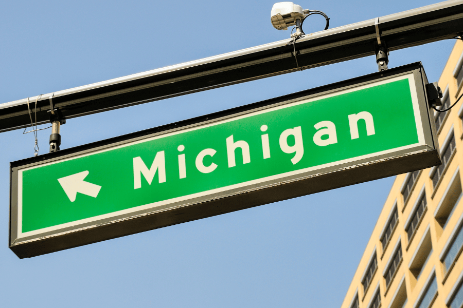 Michigan Street Sign