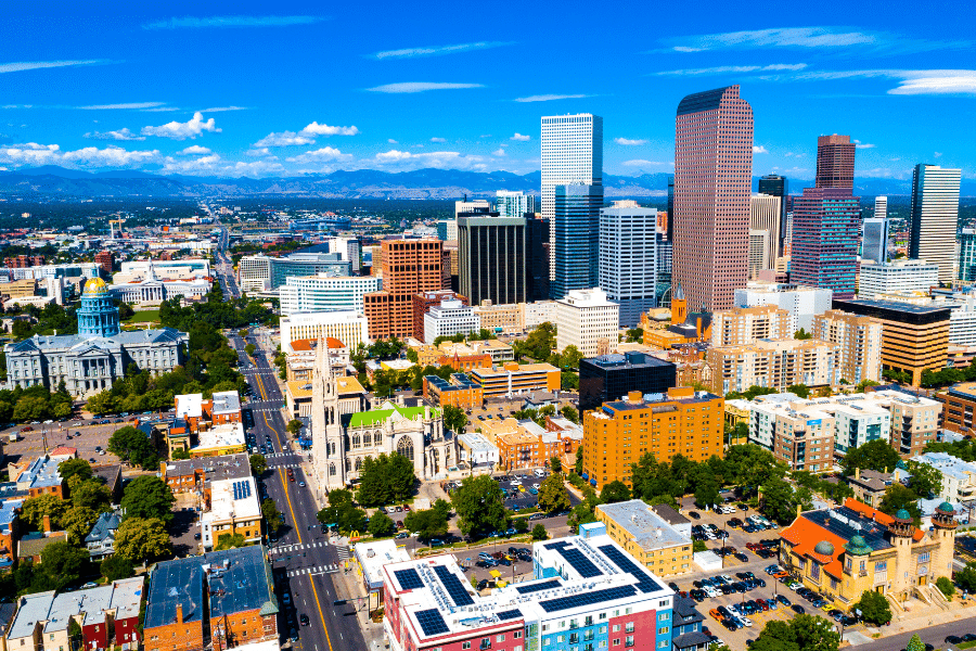 Denver Colorado on a sunny day