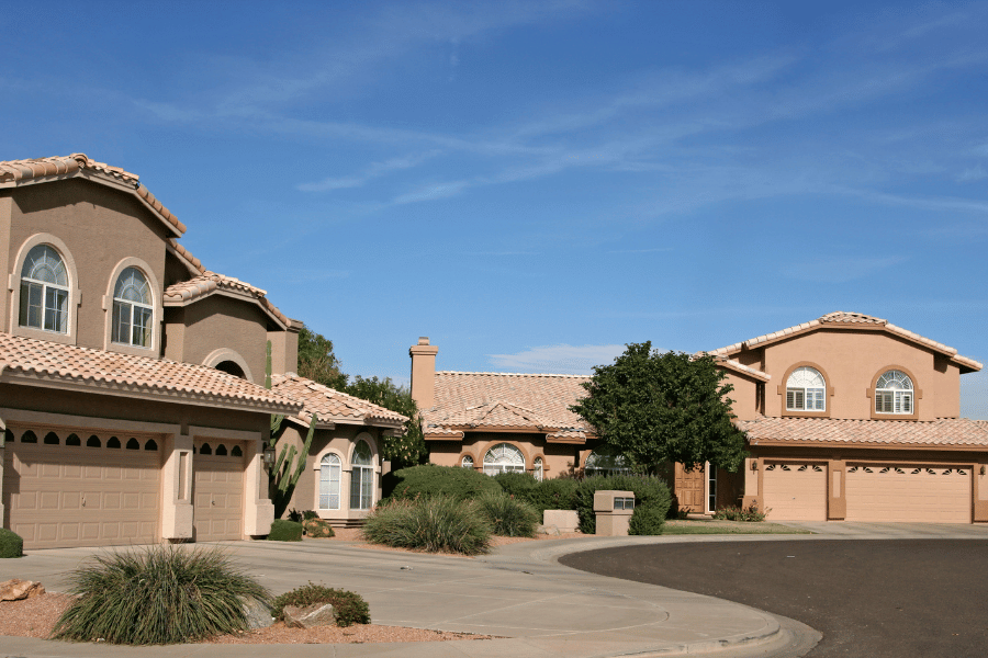 Scottsdale, AZ homes on a sunny day