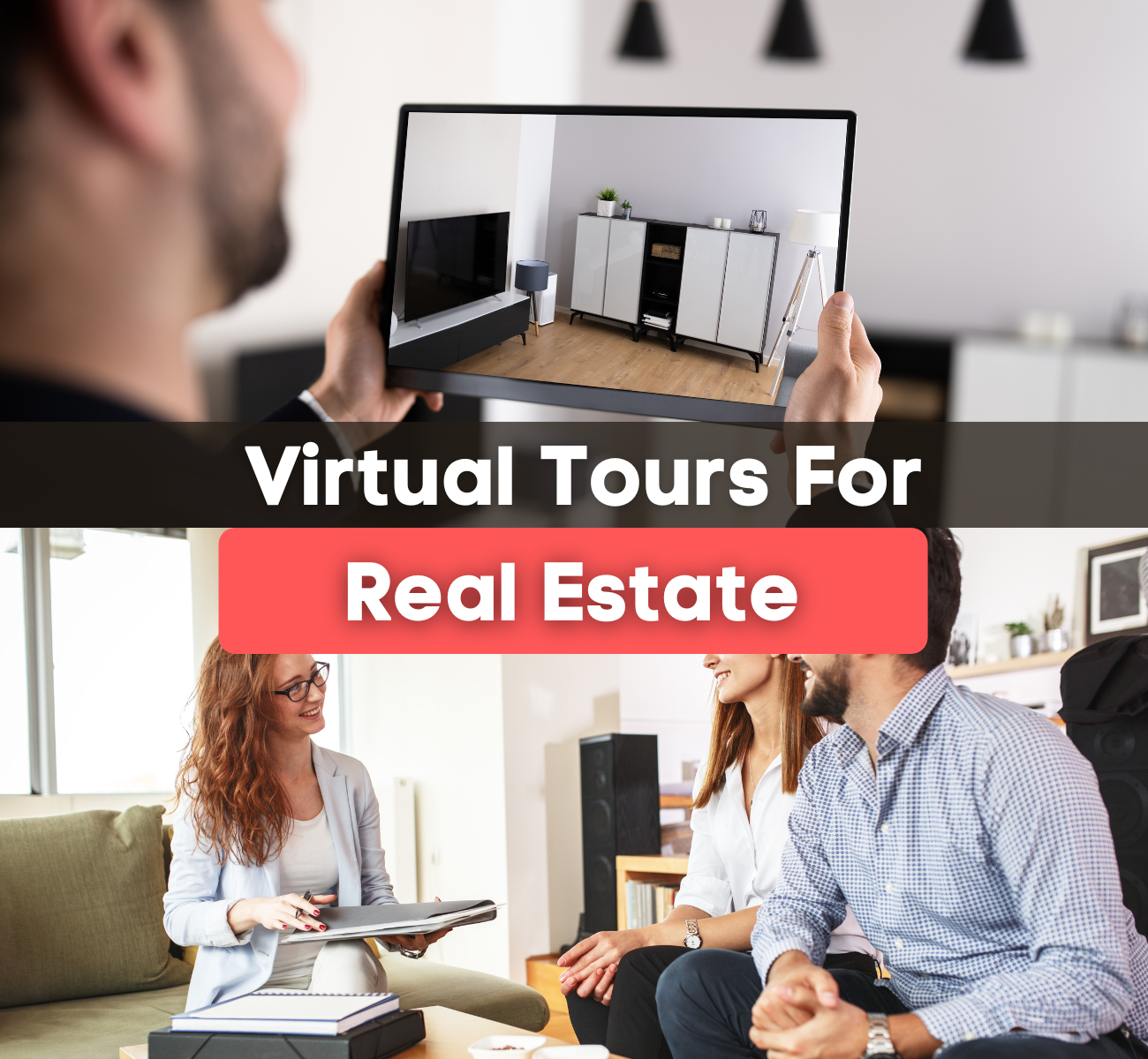 Virtual tour of home on a tablet 