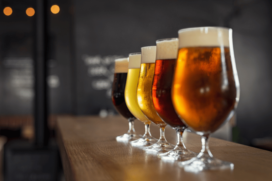 beer brewery barrels pint glass