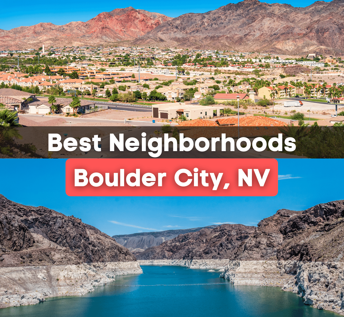 City view of Boulder City, Nevada and the Hoover Dam