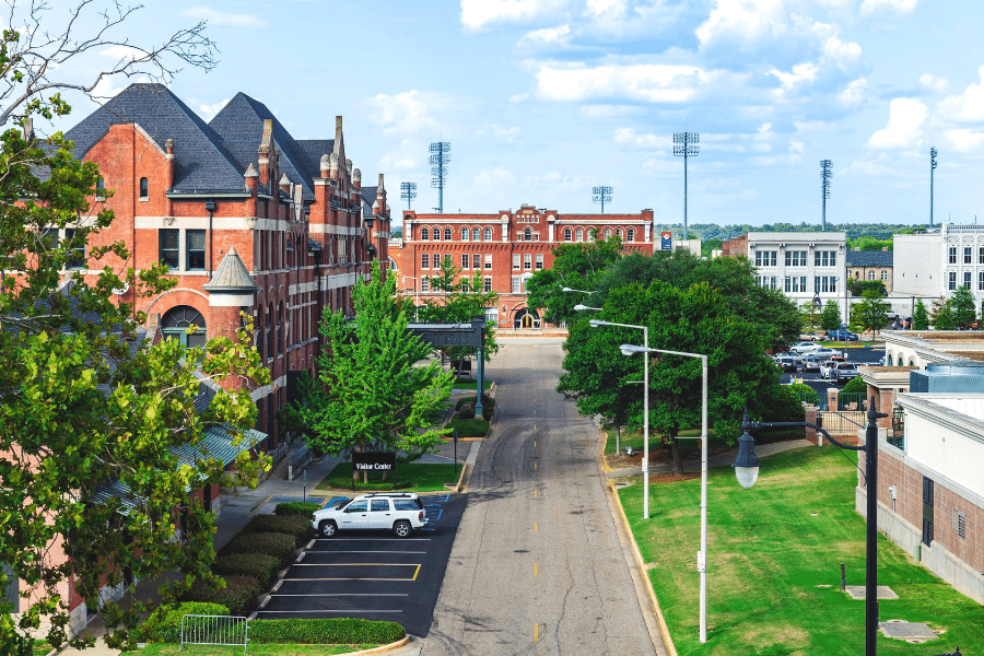 commercial district in Montgomery, AL 