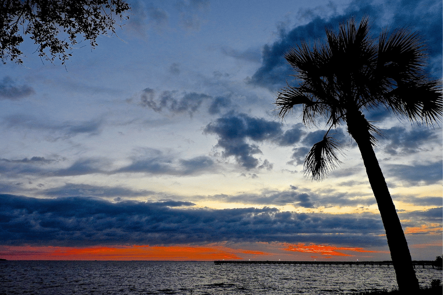 Port Charlotte beach in sunset