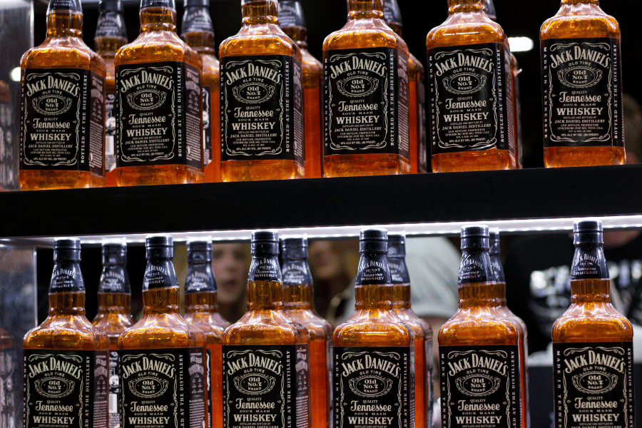 bottles of Jack Daniel's Tennessee Whiskey 