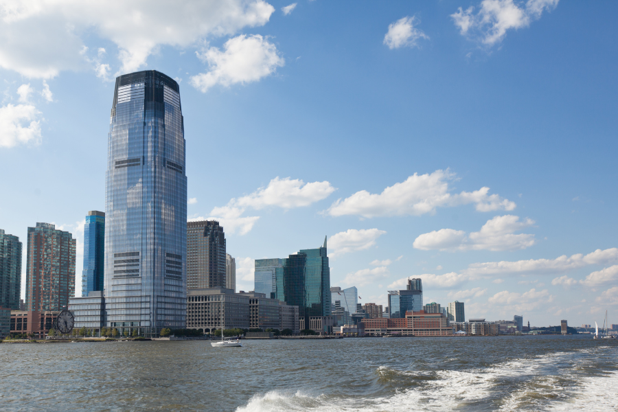 Jersey City, NJ buildings by the water 