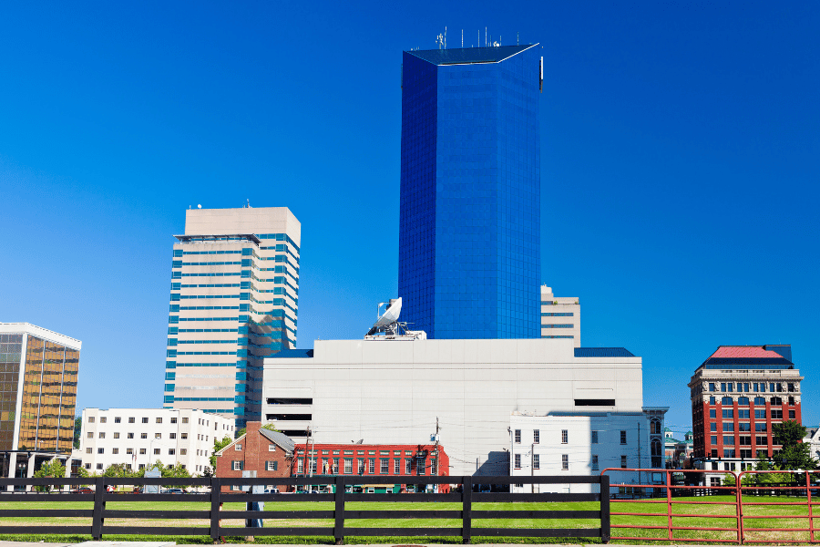 Urban and industrial area Lexington KY