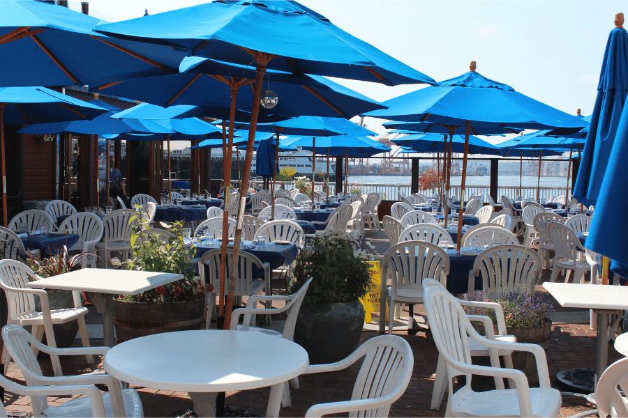 Enjoy an amazing meal with waterfront views.