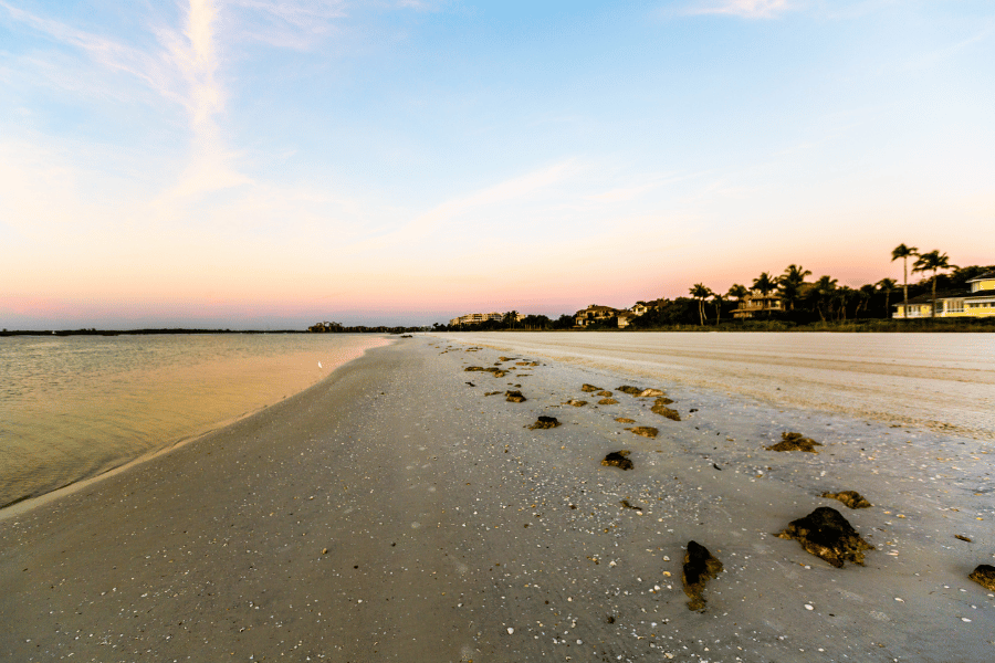 Hideaway Beach Marco Island pink sunset 