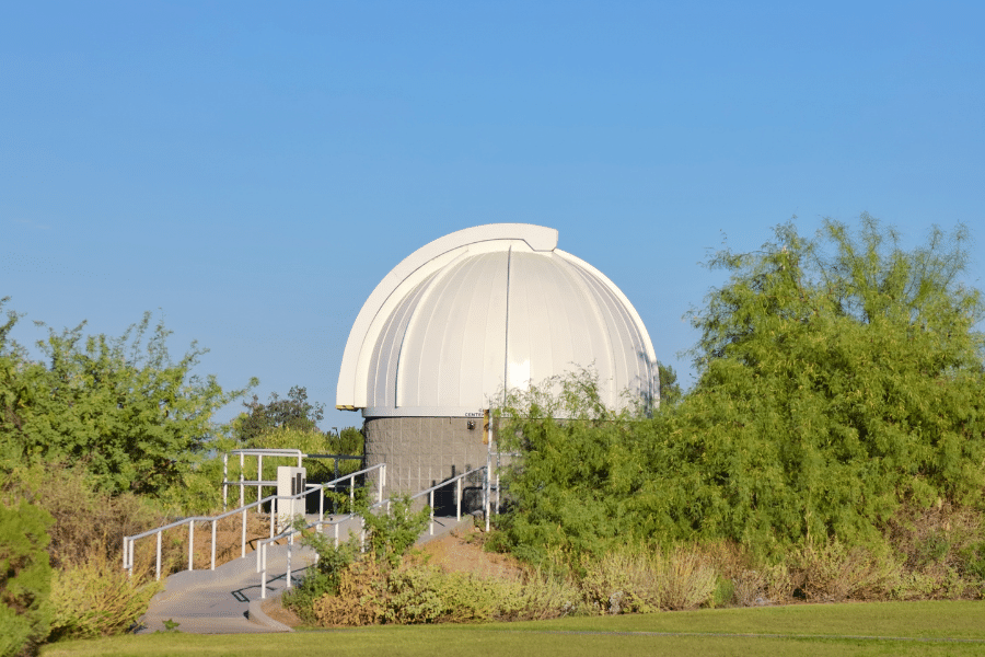 Astronomical observatory in Gilbert, AZ on a beautiful sunny day 