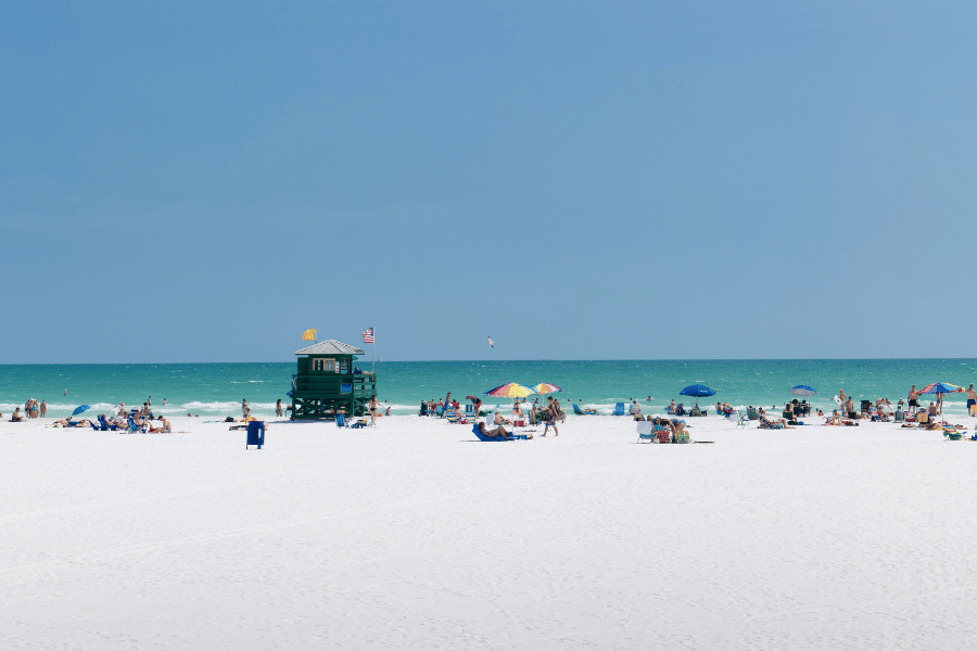 siesta key sarasota florida beach blue waters and white sand