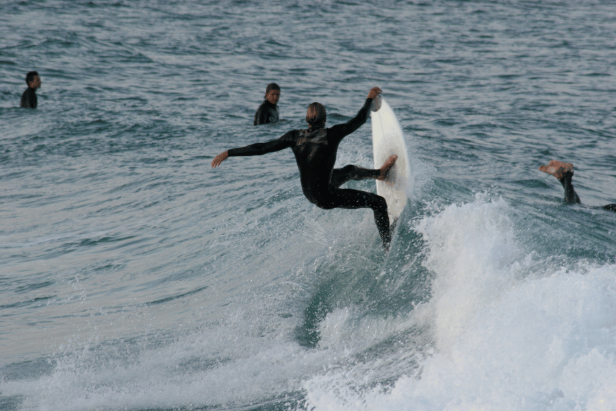 People surfing the waves in Daytona Beach, FL 