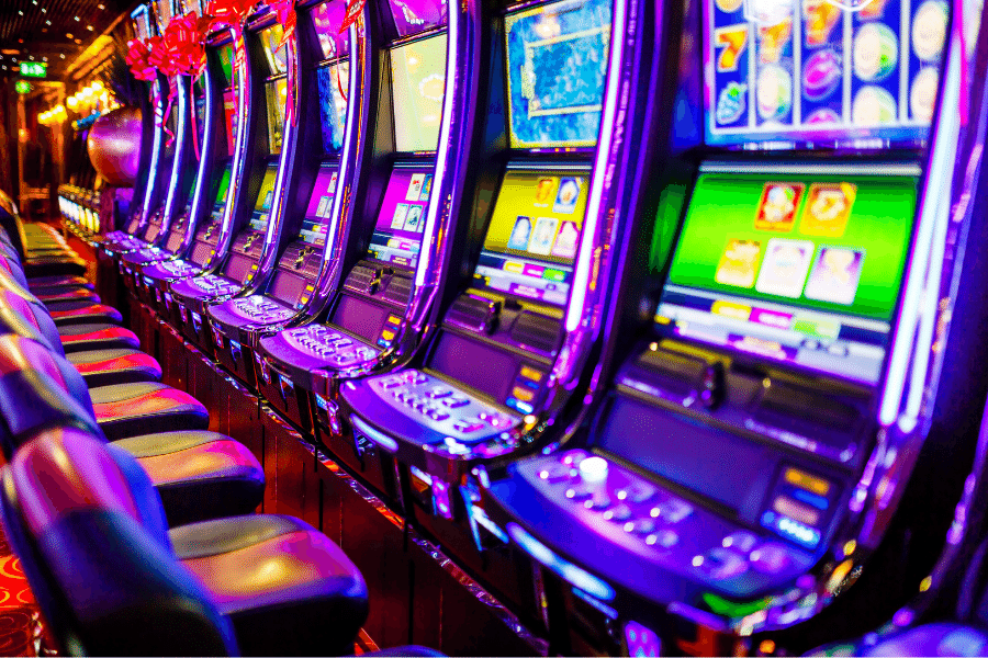 Multiple Slot Machines in a casino 