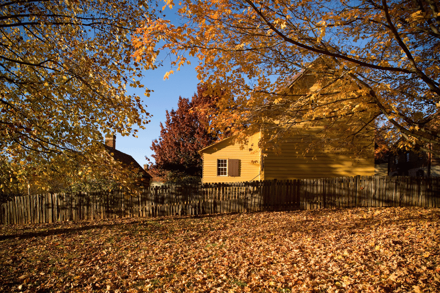 Old Salem Museum and Gardens in the fall