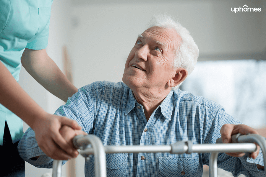 A senior aging at home and living alone needs extra security measures and protection