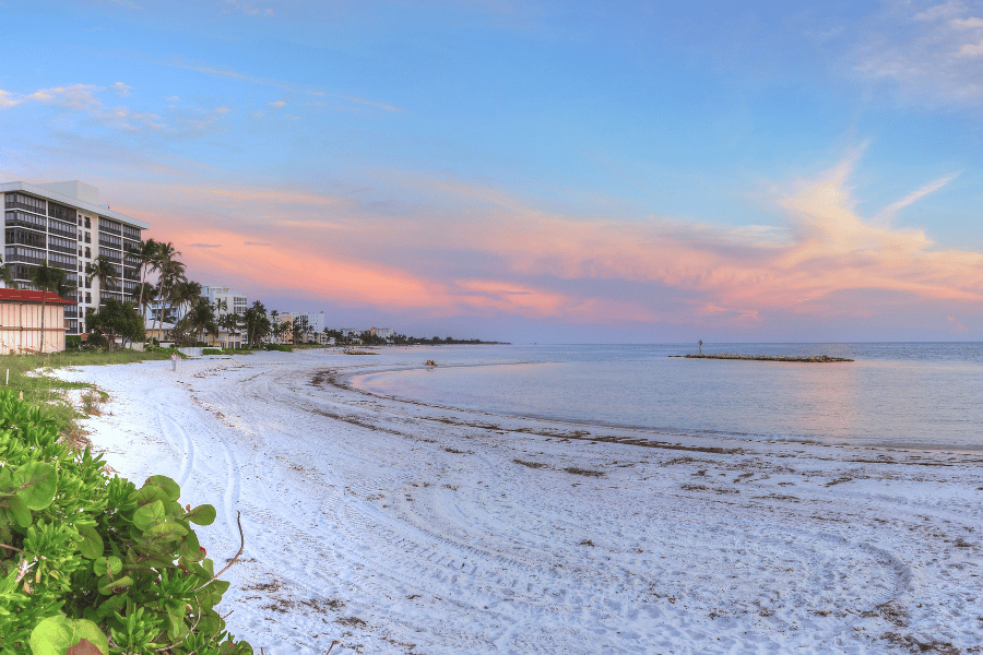 Lowdermilk Park Lowdermilk Park in Naples beautiful pink sunset